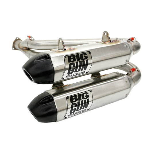 Big Gun Exhaust EXO Stainless Dual Slip On - Kawasaki Teryx 4 750 (12-23)