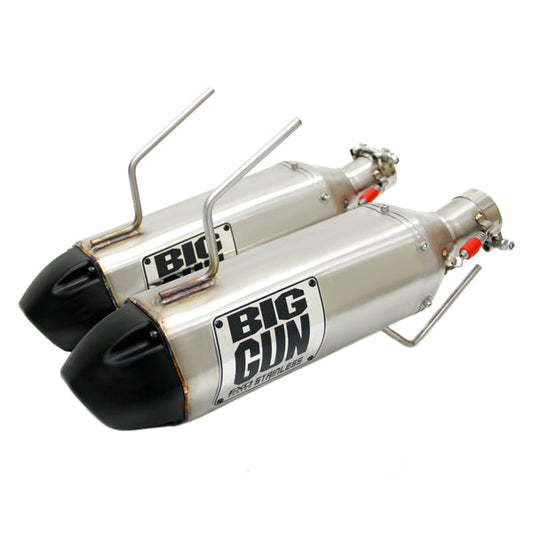 Big Gun Exhaust EXO Stainless Dual Slip On - Can Am Maverick Turbo X DS  / MAX X DS (15-16)