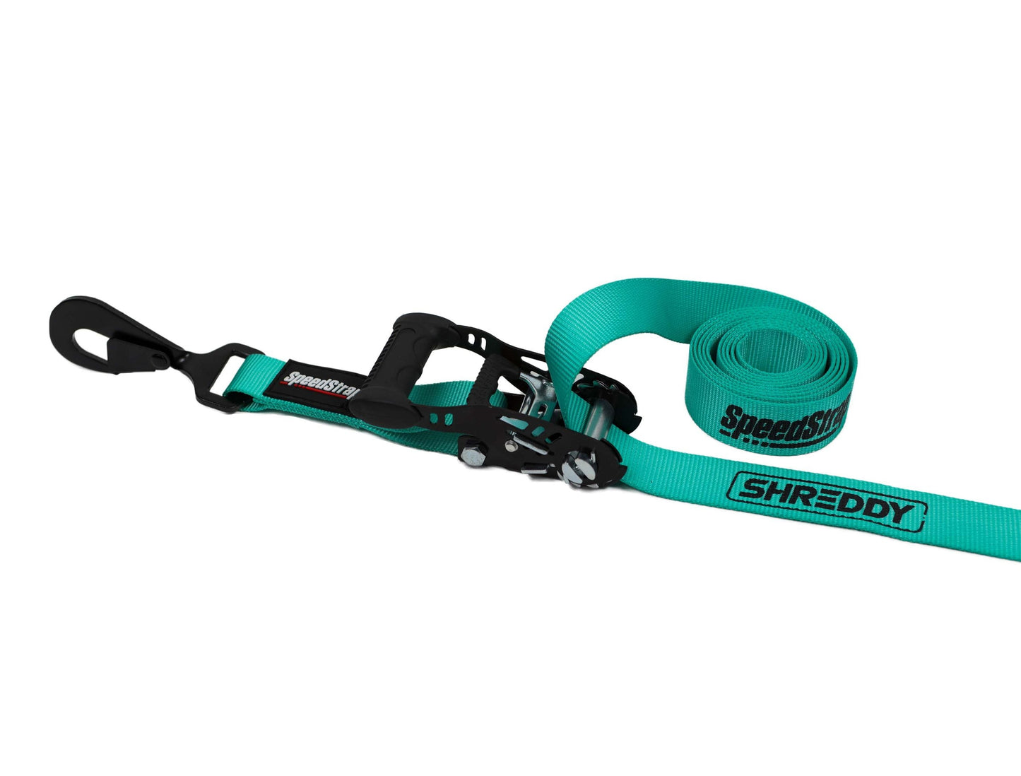 Speed Strap Shreddy – 1.5″ x 10′ Ratchet Tie-Down w/ Soft-Tie (2 Pack) – Teal