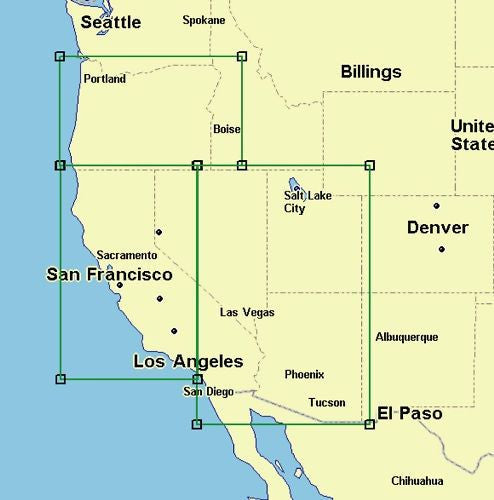 PCI Western US Lowrance Map