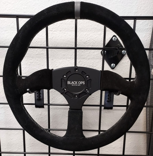 Black Ops Machine Suede Steering Wheel (6 bolt pattern)