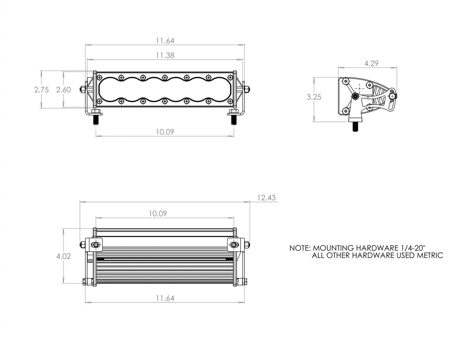 10 Inch LED Light Bar High Speed Spot OnX6 Baja Designs