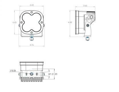 LED Light Pods Amber Lens Spot Each XL Pro Wide Cornering Baja Designs