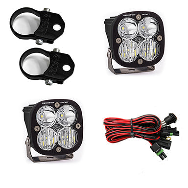 Powersports LED Light Pods 1.75 Inch Harness A Pillar Mounts Kit Squadron Sport Baja Designs