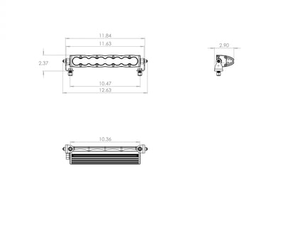 10 Inch LED Light Bar Spot Pattern S8 Series Baja Designs