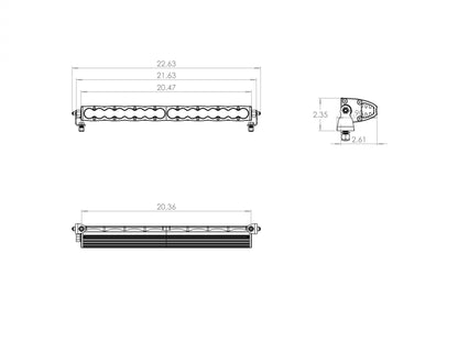 20 Inch LED Light Bar Single Straight Spot Pattern S8 Series Baja Designs