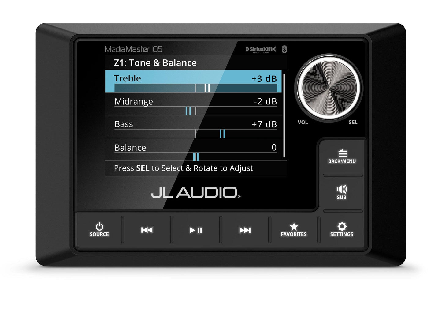 JL Audio MM105 Weatherproof Source Unit with Full-Color LCD Display