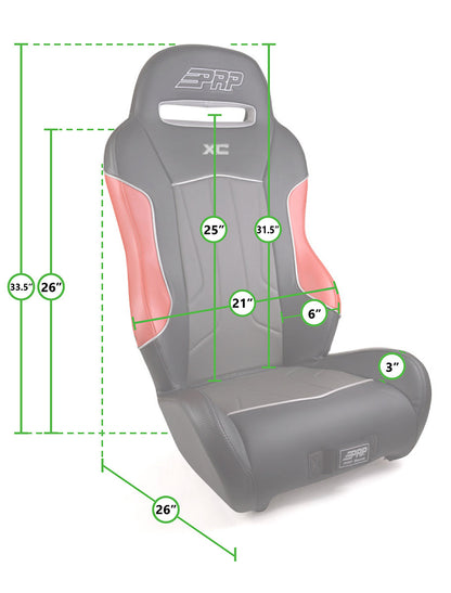 PRP Seats CUSTOM - XC Suspension Seat – Kawasaki KRX (Pair)