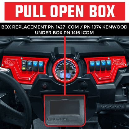 PCI Radios RZR Pull Open Box Replacement Radio and Intercom Bracket