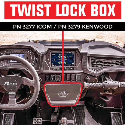 PCI Radios RZR Twist Lock Open Box Replacement Radio and Intercom Bracket