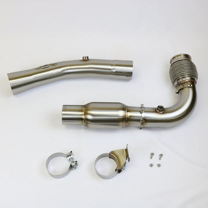 EVO Powersports Can Am Maverick X3 3" Bazooka Race Pipe with Bullet Muffler Exhaust