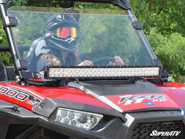 Super ATV Polaris Rzr 30" Light Bar Mounting Bracket - Flush To Hood