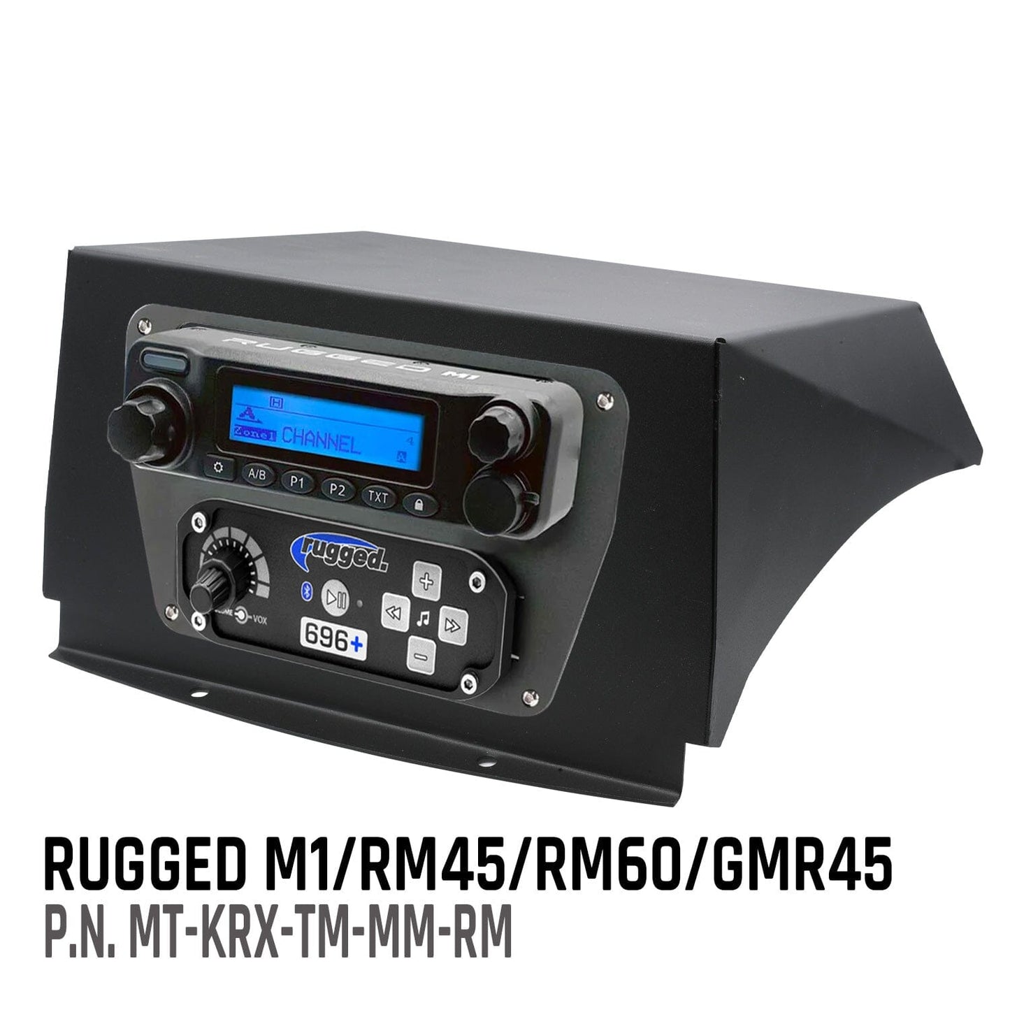 Rugged Radios Kawasaki KRX Multi-Mount Kit - Top Mount - for UTV Intercoms and Radios