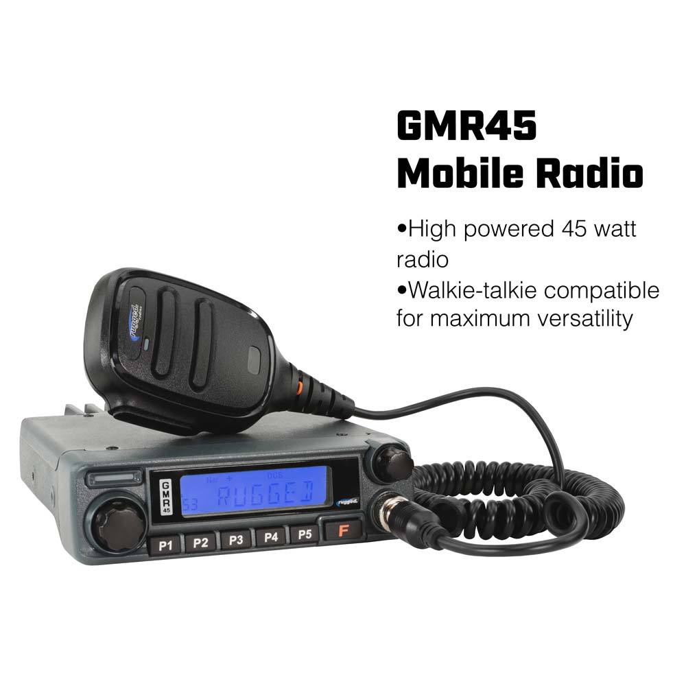 Rugged Radios POWERHOUSE 45-Watt GMRS Radio - Honda Talon Complete UTV Communication Intercom Kit