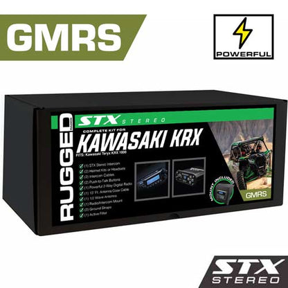 Rugged Radios POWERHOUSE 45-Watt GMRS Radio - Kawasaki Teryx KRX 1000 STX STEREO Complete UTV Communication Kit