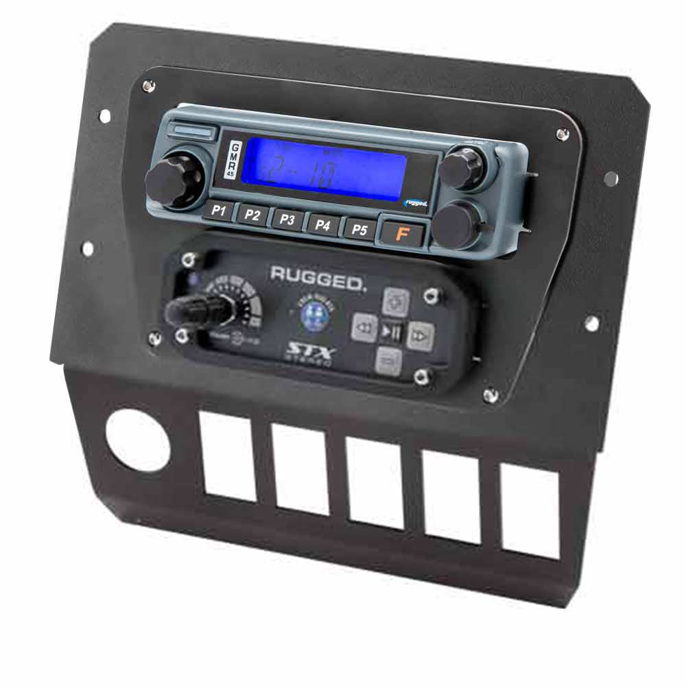 Rugged Radios POWERHOUSE 45-Watt GMRS Radio - Polaris General STX STEREO Complete UTV Communication Kit