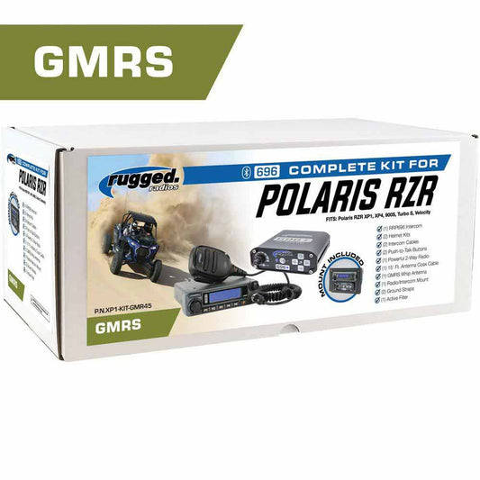 Rugged Radios POWERHOUSE 45-Watt GMRS Radio - Polaris RZR Complete UTV Communication Intercom Kit