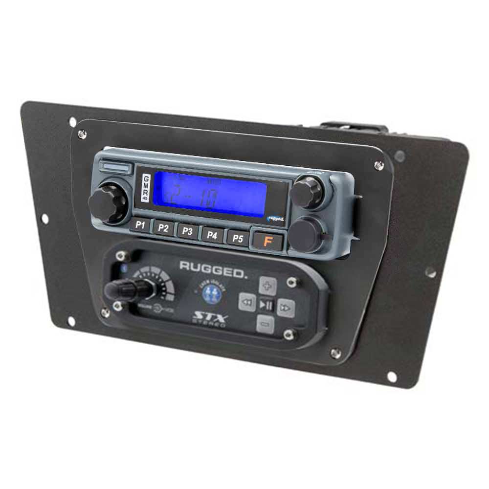 Rugged Radios POWERHOUSE 45-Watt GMRS Radio - Yamaha YXZ STX STEREO Complete UTV Communication Kit