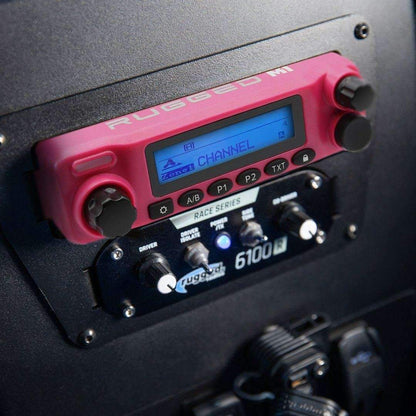 Rugged Radios Radio Kit • Pink M1 RACE SERIES Waterproof Mobile Radio with Antenna • Digital and Analog