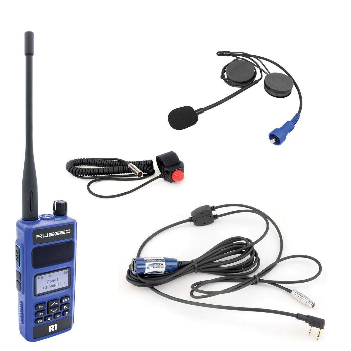 Rugged Radios Single Seat OFFROAD Kit with R1 Handheld Radio