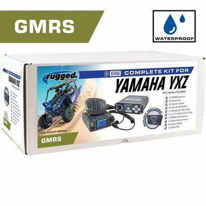 Rugged Radios Waterproof GMRS Radio - Yamaha YXZ Complete UTV Communication Intercom Kit