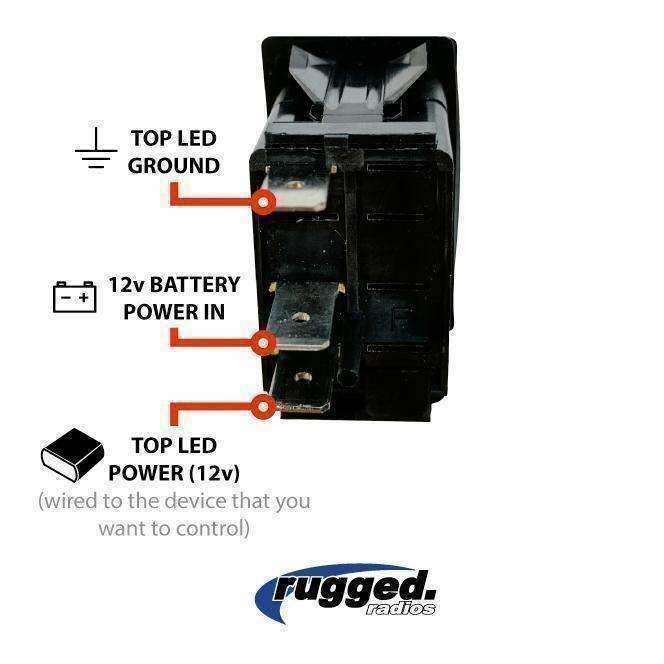 Rugged Radios Waterproof Rocker Switch Universal