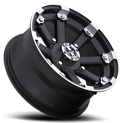 Vision Lock Out Wheel 4x156 Matte Black with Machined Lip - 393